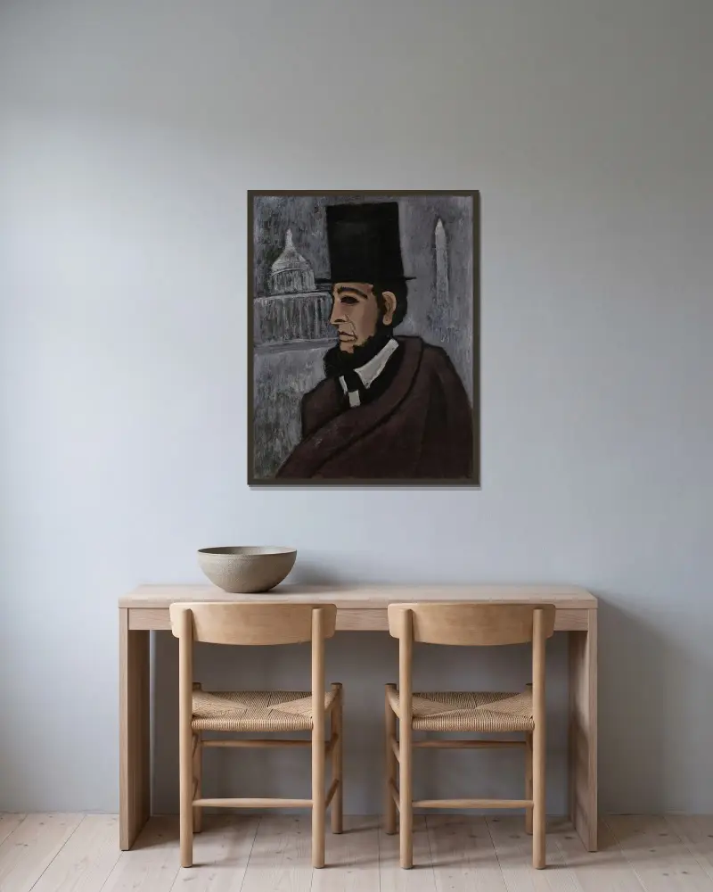 Trött på sanningen, Marsden Hartley v rámu na stěně