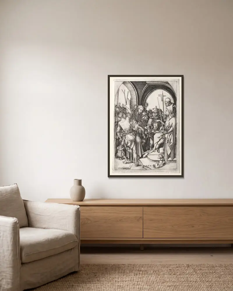 Chrystus przed Annaszem, Martin Schongauer w ramie na ścianie