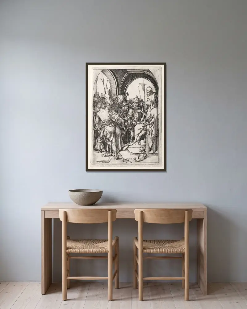 Chrystus przed Annaszem, Martin Schongauer w ramie na ścianie