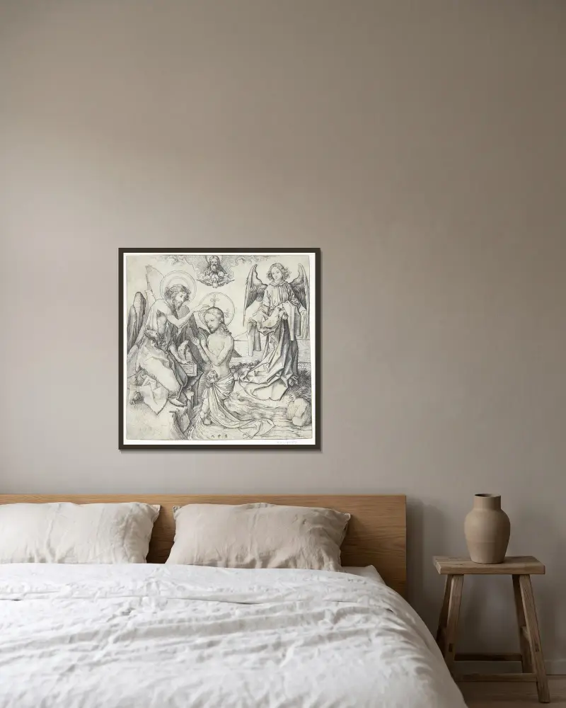 Ježíšův křest, Martin Schongauer v rámu na stěně