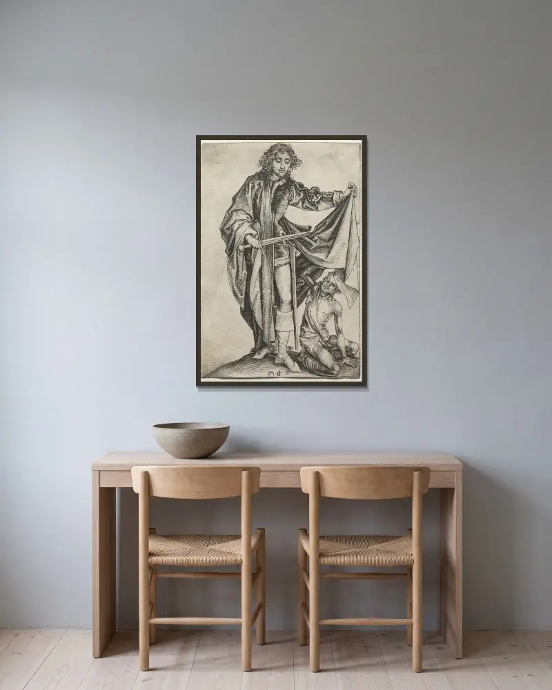 Święty Marcin, Martin Schongauer w ramie na ścianie