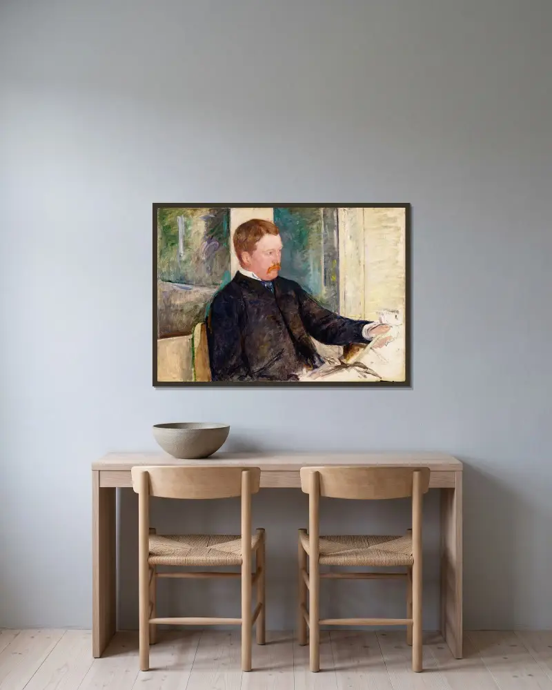 Alexander J. Cassatt von Mary Cassatt gerahmt an einer Wand