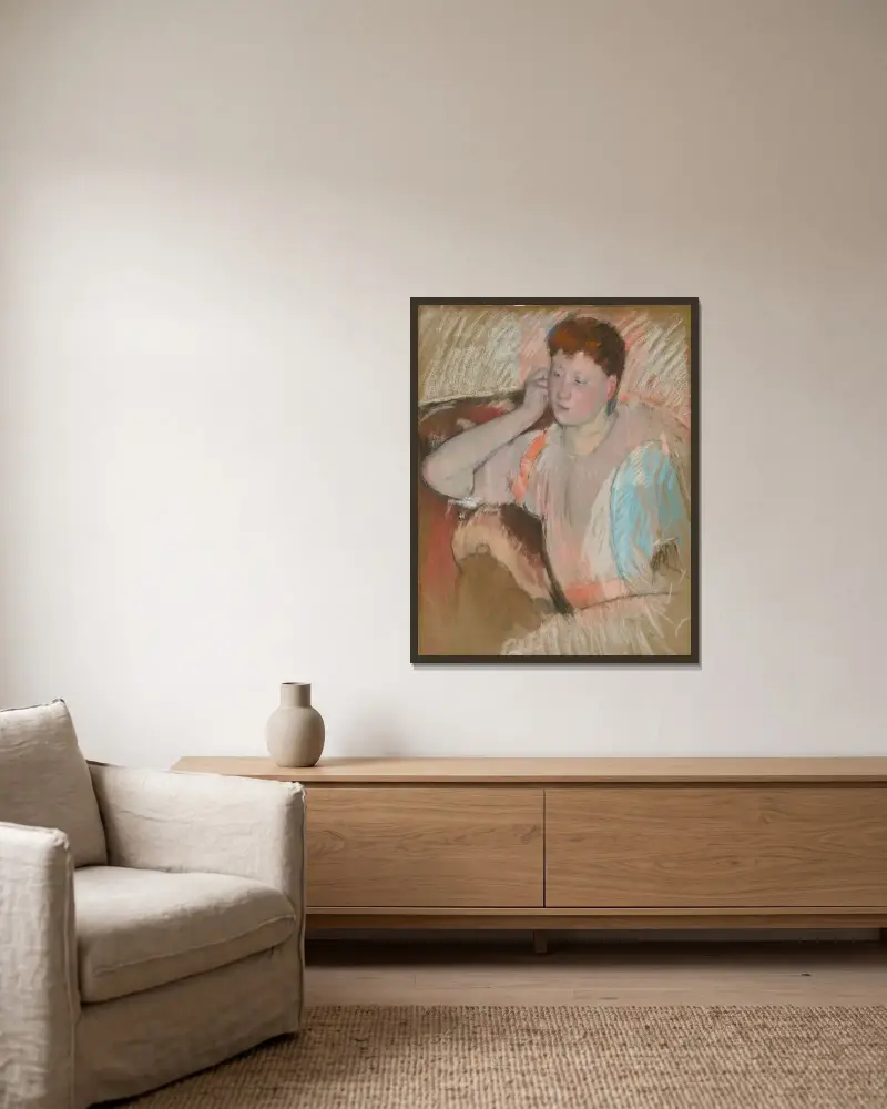 Clarissa, Mary Cassatt v rámu na stěně