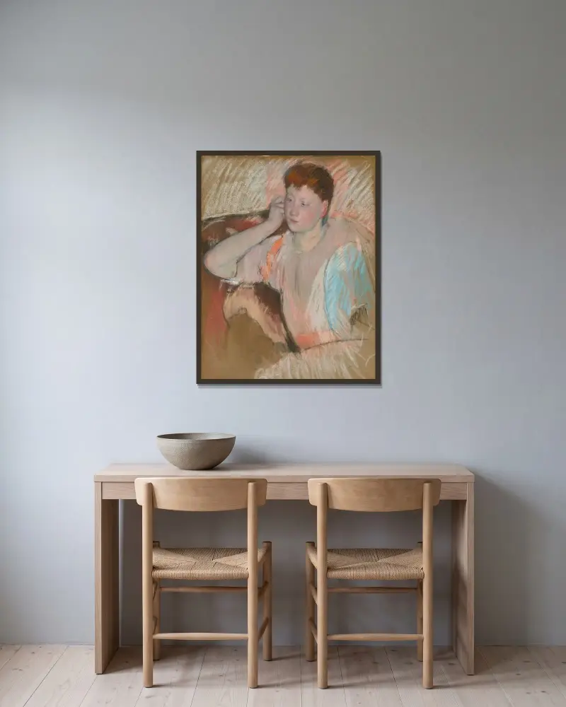 Clarissa, Mary Cassatt v rámu na stěně