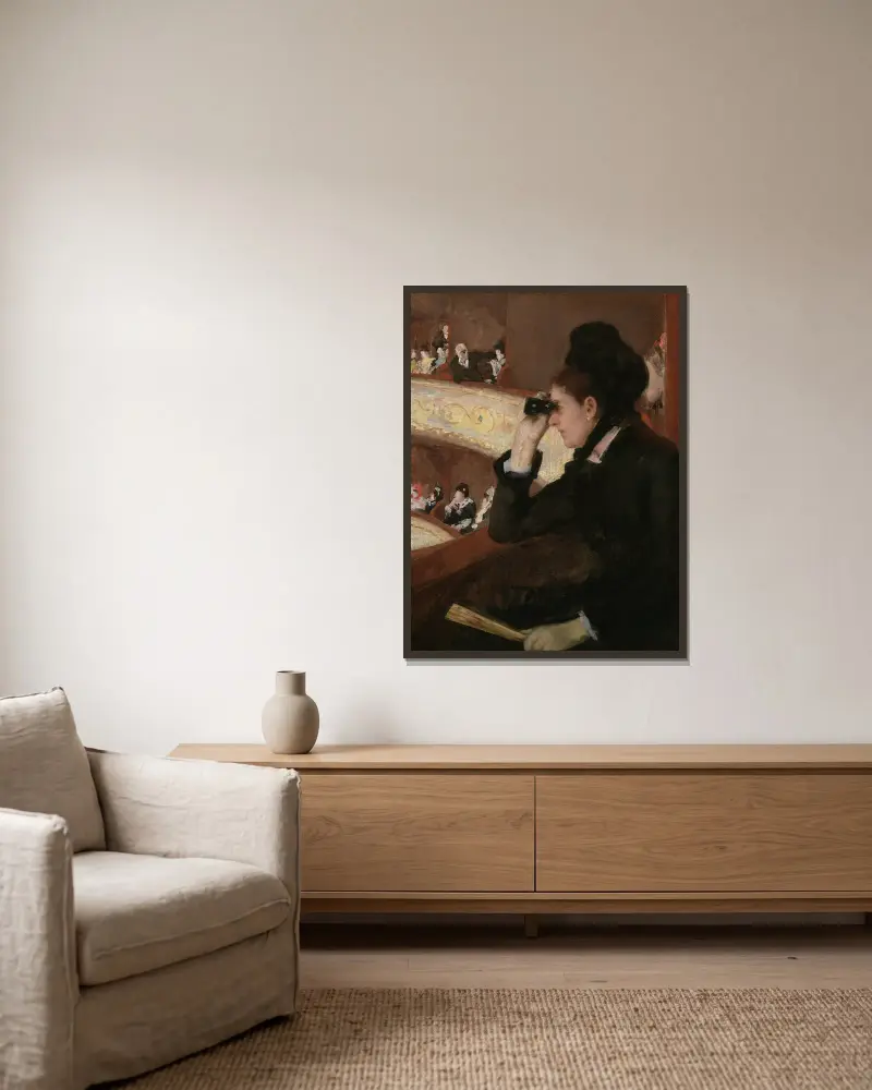 In der Loge von Mary Cassatt gerahmt an einer Wand