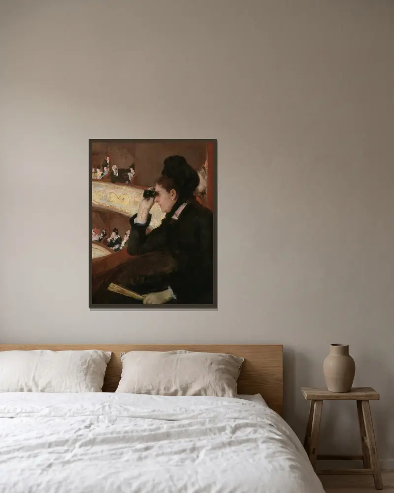 In der Loge von Mary Cassatt gerahmt an einer Wand