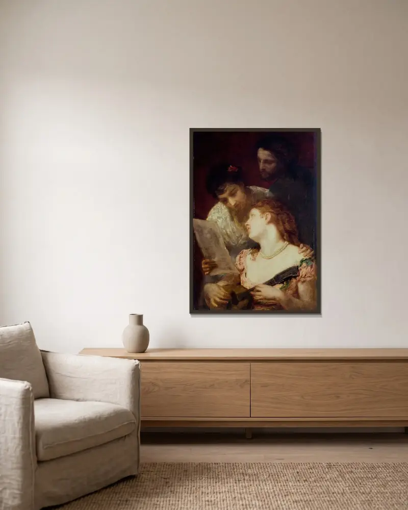 Muzyka (przyjęcie muzyczne), Mary Cassatt w ramie na ścianie