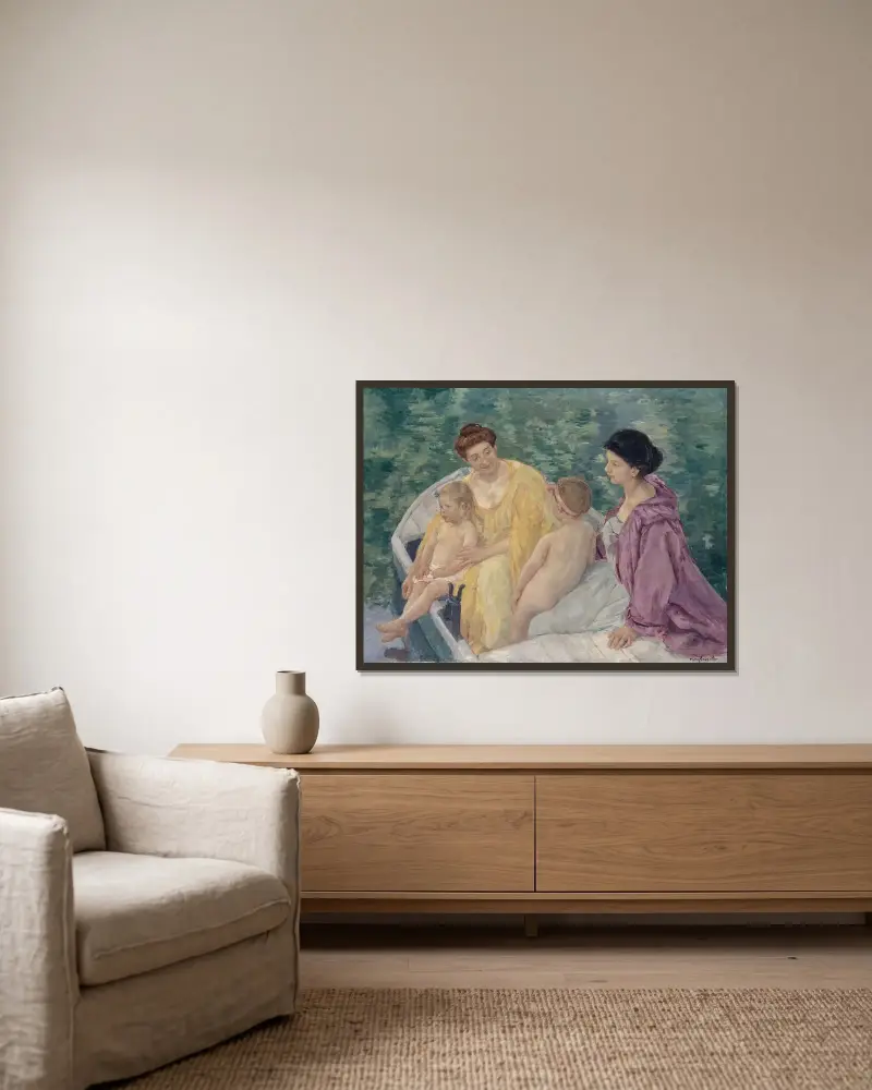 Koupání, Mary Cassatt v rámu na stěně