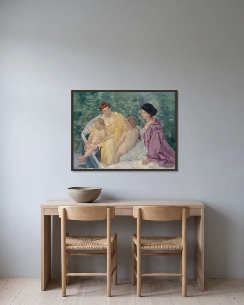 Koupání, Mary Cassatt v rámu na stěně