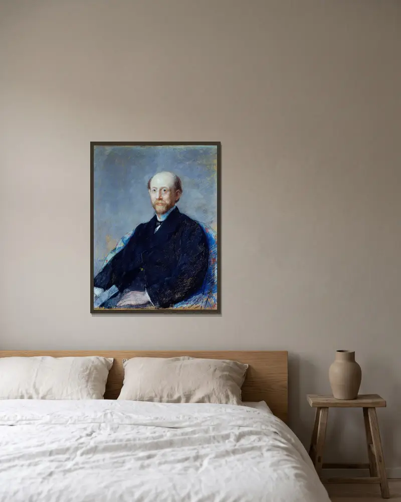 Portret mężczyzny, Mary Cassatt w ramie na ścianie