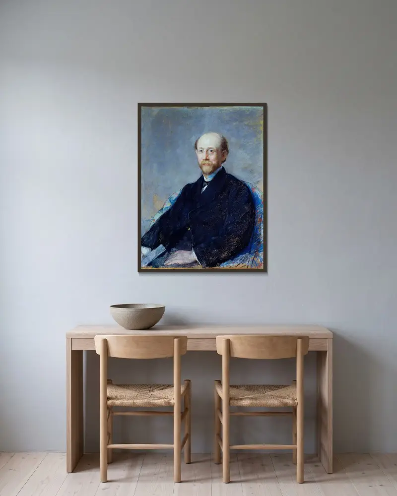 Portret mężczyzny, Mary Cassatt w ramie na ścianie