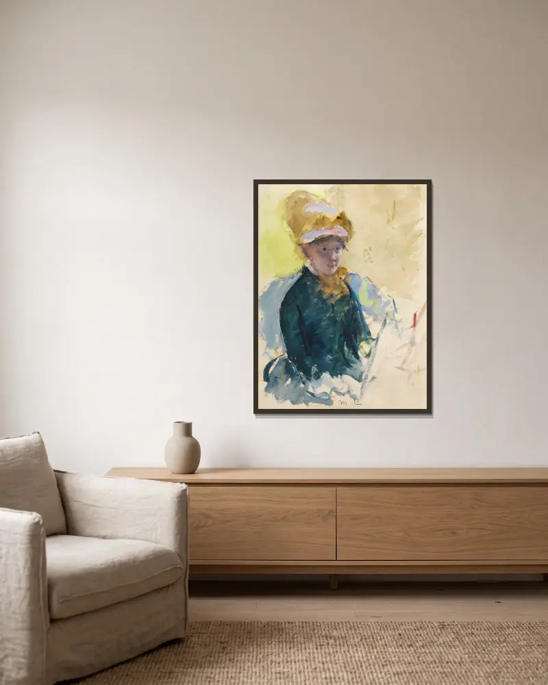Autoportret, Mary Cassatt w ramie na ścianie