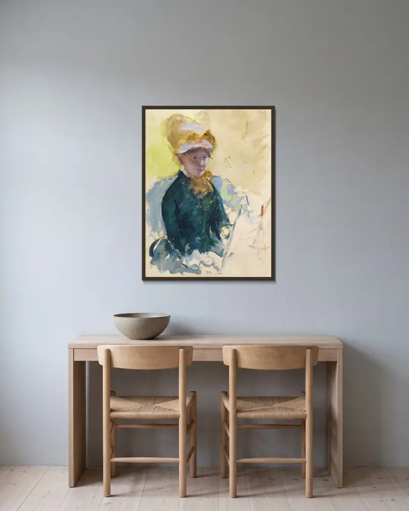 Autoportret, Mary Cassatt w ramie na ścianie