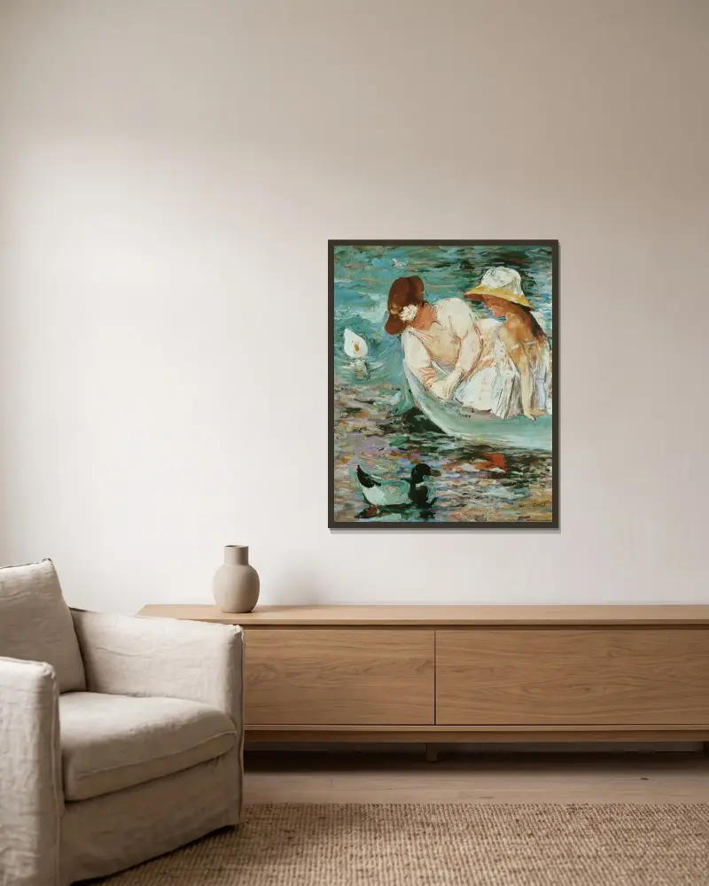 Sommer von Mary Cassatt gerahmt an einer Wand
