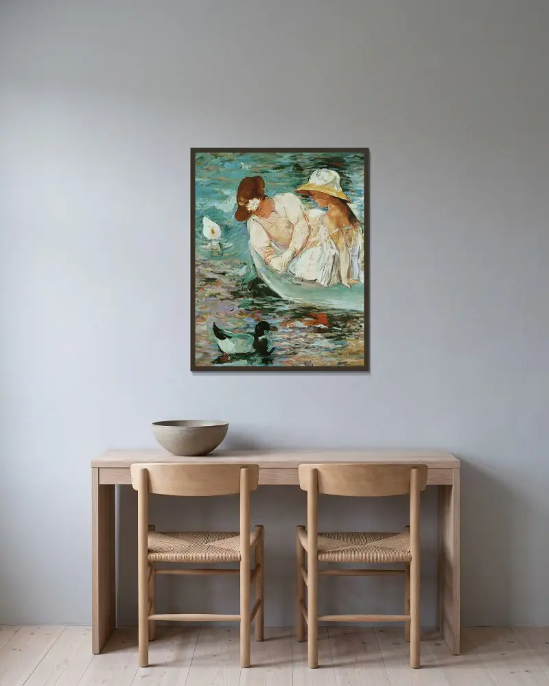 Sommer von Mary Cassatt gerahmt an einer Wand