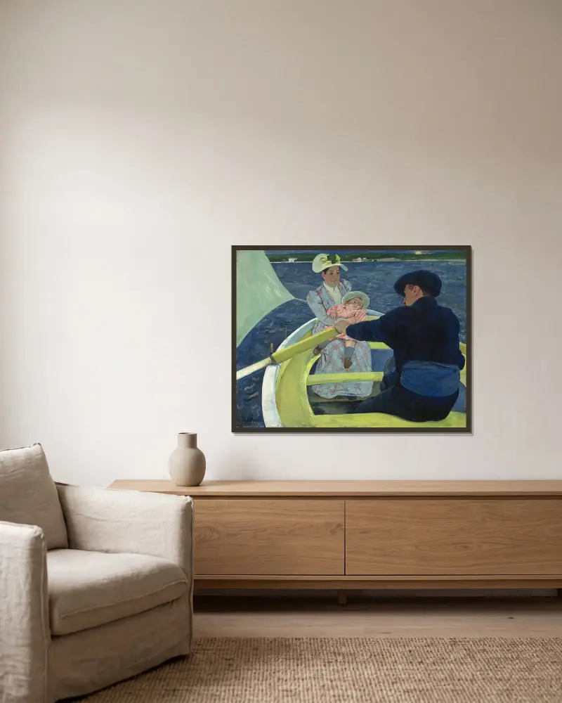 Výlet na loďce, Mary Cassatt v rámu na stěně