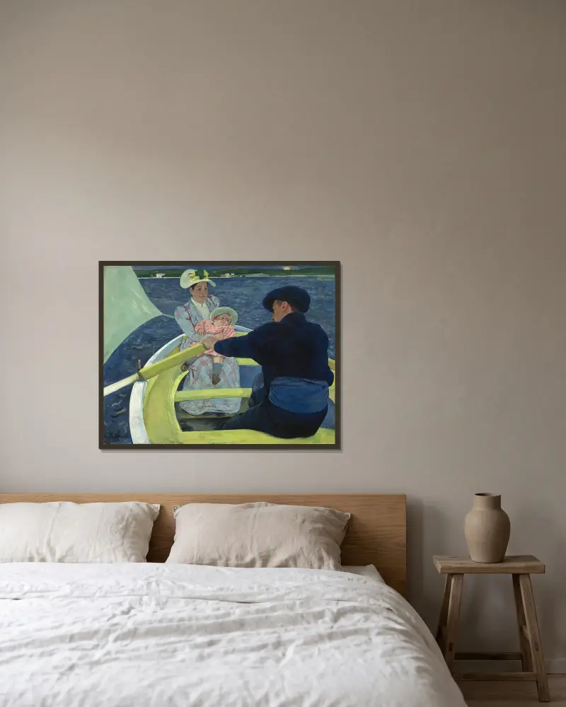 Výlet na loďce, Mary Cassatt v rámu na stěně