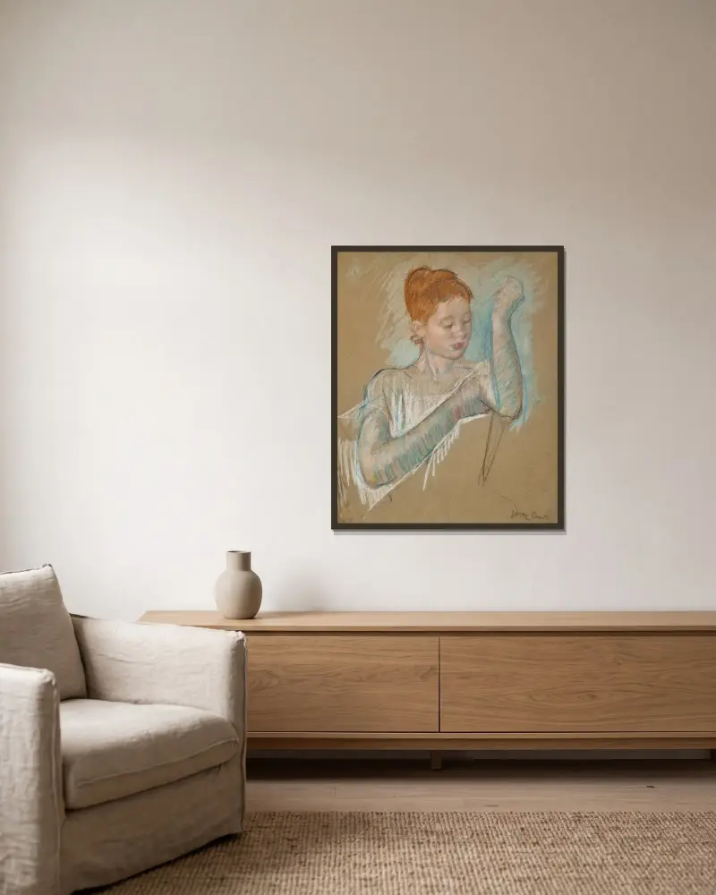 Długie rękawiczki, Mary Cassatt w ramie na ścianie