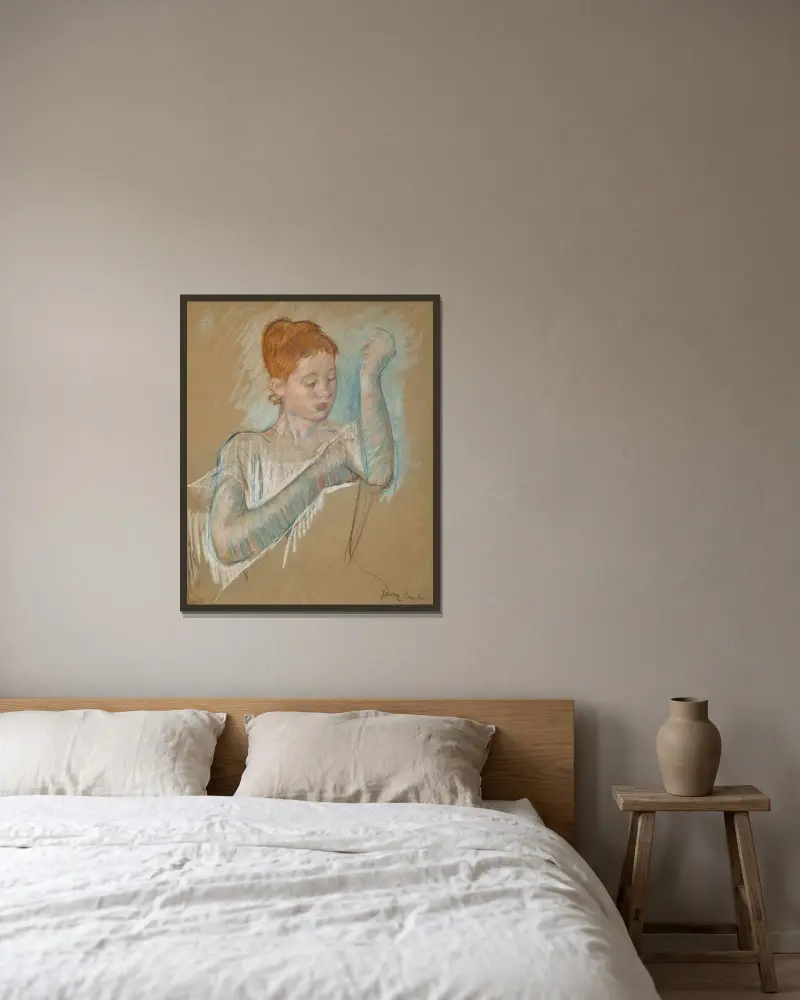 Długie rękawiczki, Mary Cassatt w ramie na ścianie