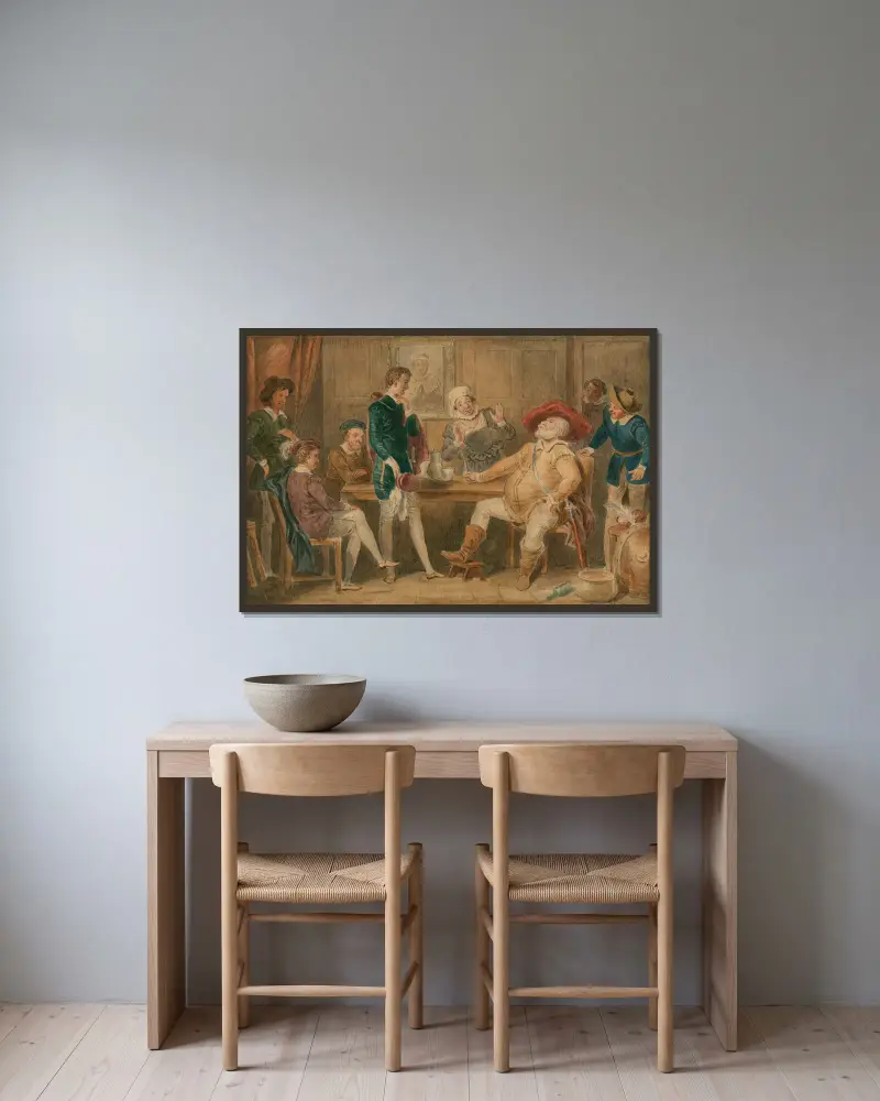 Illustrationen zu Shakespeare Pl. 013 von John Massey Wright gerahmt an einer Wand