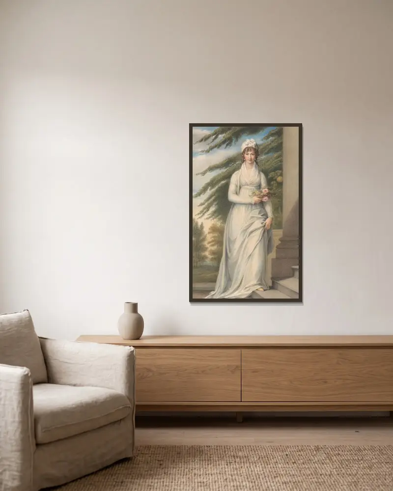 Mrs. Martha Udney av John Massey Wright inramad på en vägg