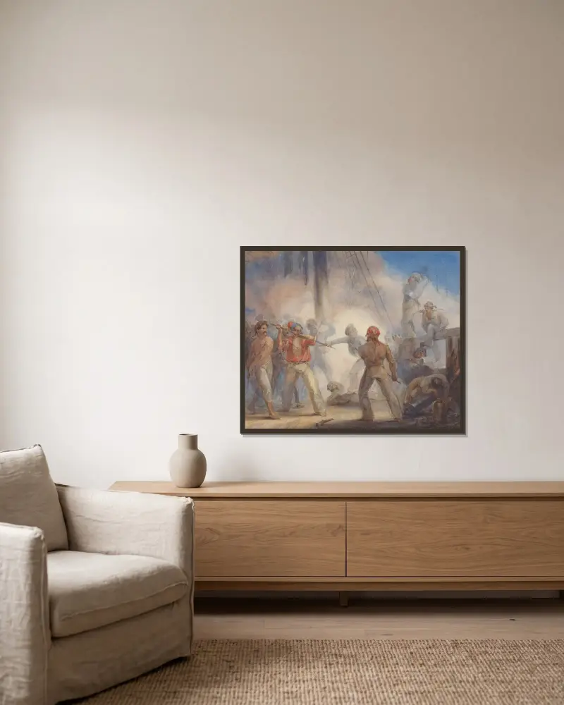 Piraten von John Massey Wright gerahmt an einer Wand