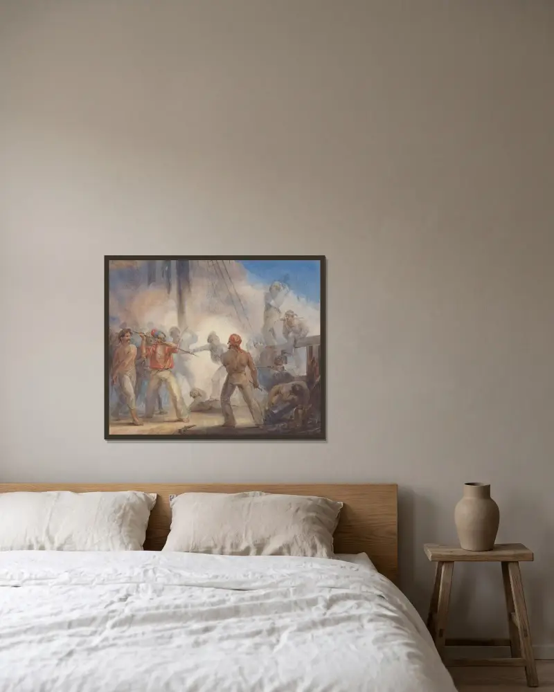 Piraten von John Massey Wright gerahmt an einer Wand
