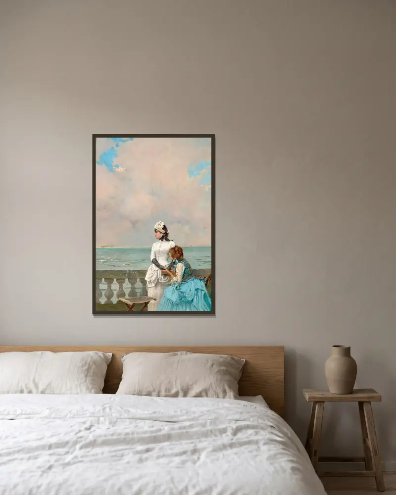 Sag mir alles von Vittorio Matteo Corcos gerahmt an einer Wand
