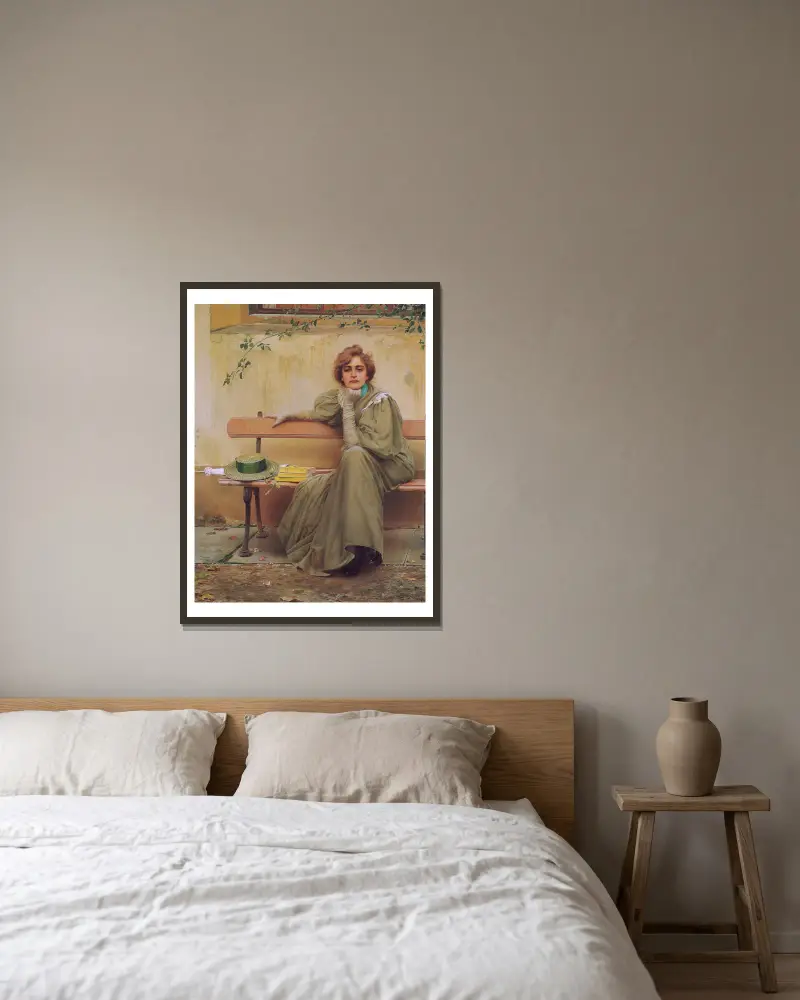 Träume von Vittorio Matteo Corcos gerahmt an einer Wand