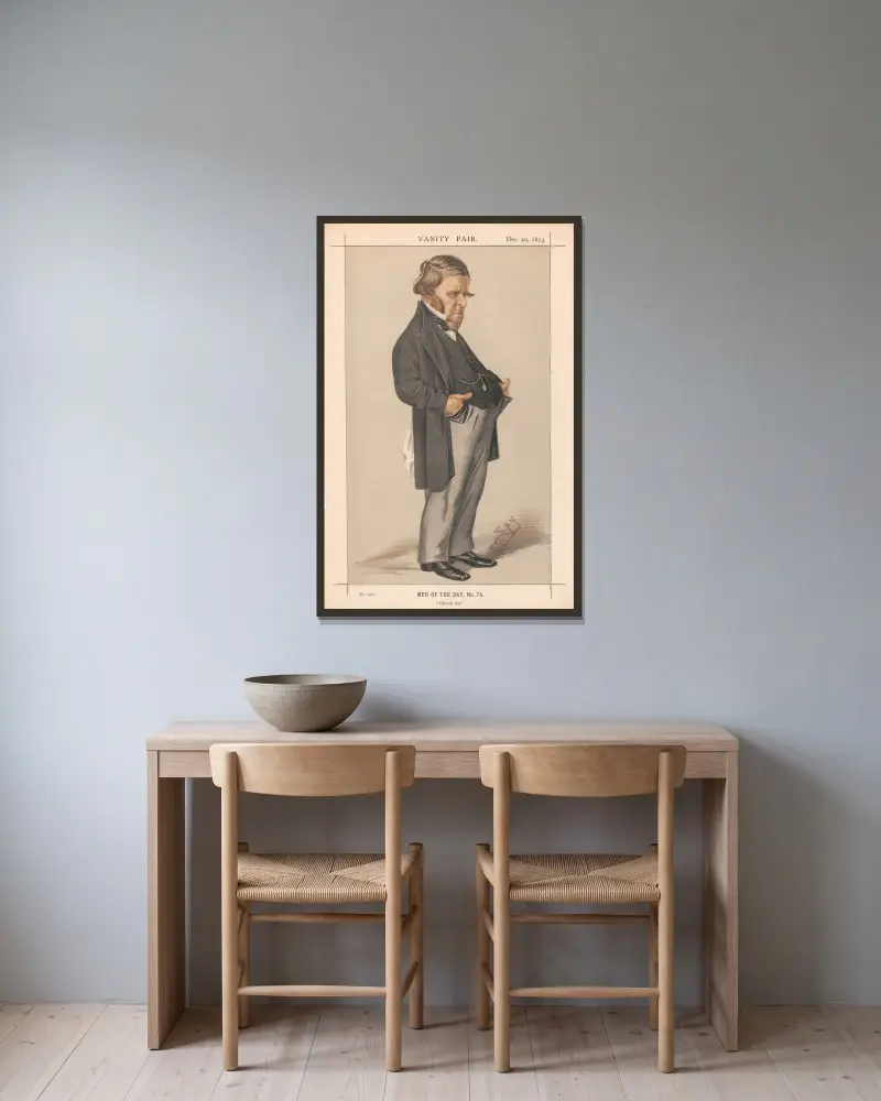 Künstler. 'Historic Art'. Mr. G.W. Ward. 20. Dezember 1873 von Leslie Matthew Ward gerahmt an einer Wand