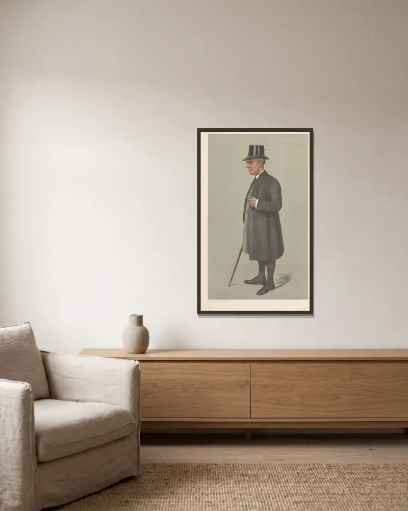 Geistlichkeit. „Prelat des Hosenbandordens“. Randall Thomas Davidson, Bischof von Winchester. 19. Dezember 1901 von Leslie Matthew Ward gerahmt an einer Wand