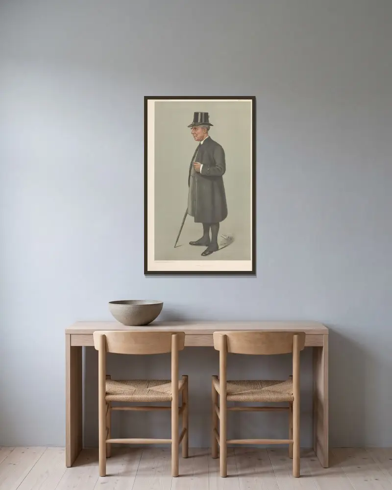 Geistlichkeit. „Prelat des Hosenbandordens“. Randall Thomas Davidson, Bischof von Winchester. 19. Dezember 1901 von Leslie Matthew Ward gerahmt an einer Wand