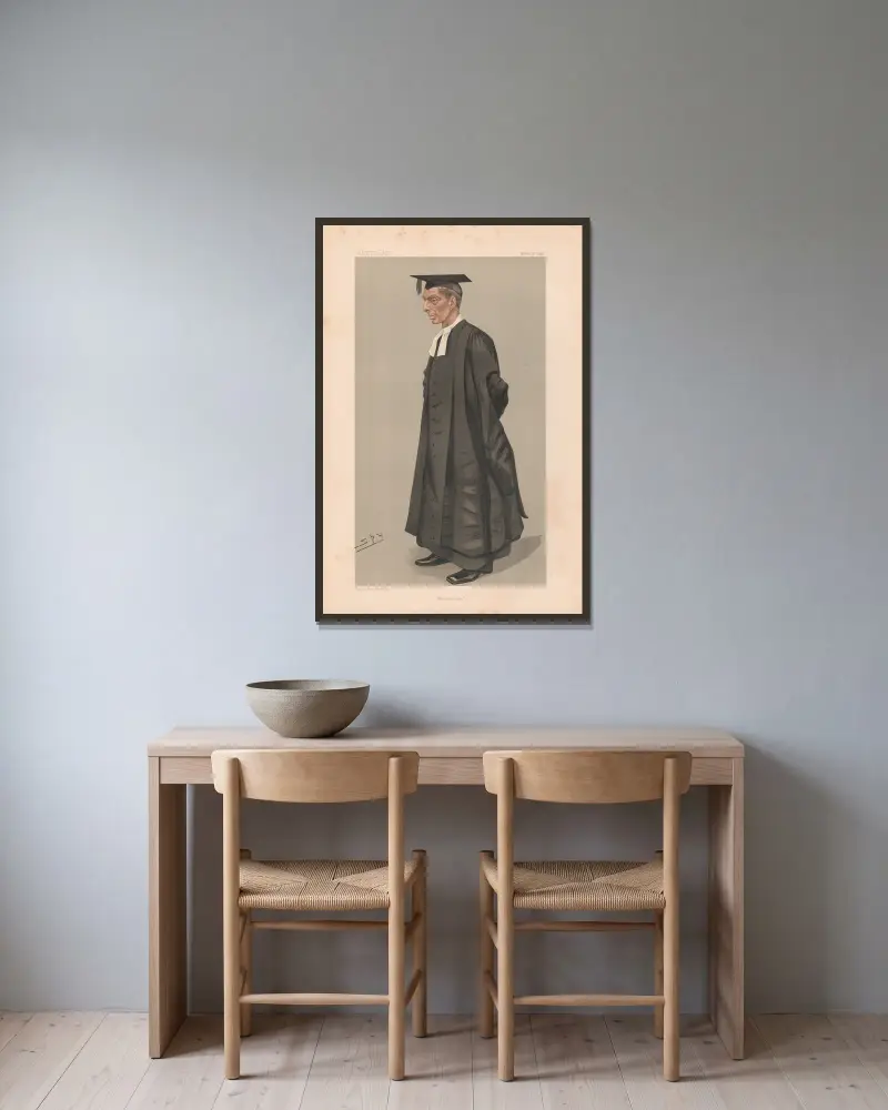 Clergy. ‘Westminster’. Rev. William Gunion Rutherford. Head Master of Westminster School. 3 March 1898 av Leslie Matthew Ward inramad på en vägg