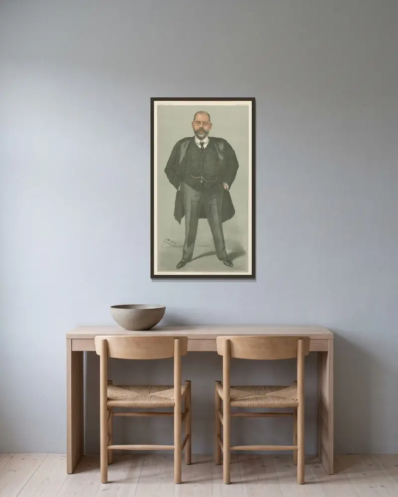 Doktorer och vetenskapsmän. Dr. Robert Henry Scanes Spicer. 20 mars 1902 av Leslie Matthew Ward inramad på en vägg