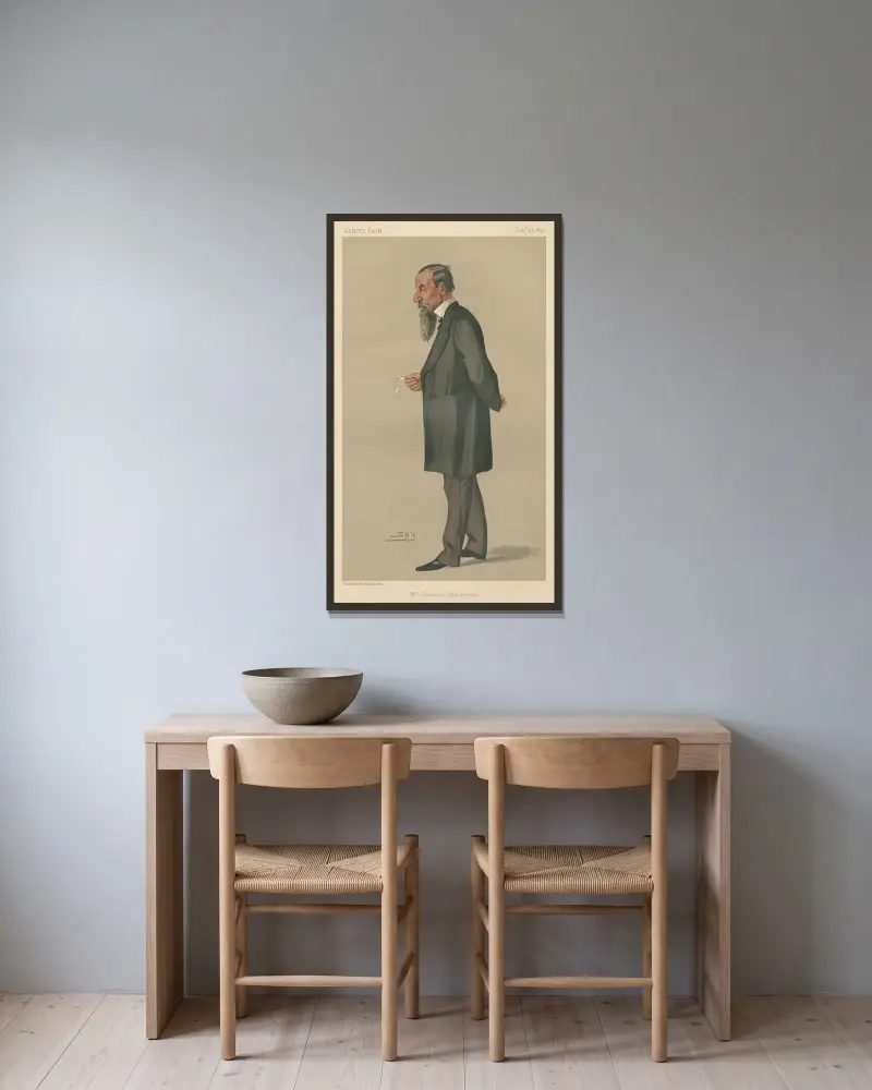 Ärzte und Wissenschaftler. Mr. Jonathan Hutchinson. 27. September 1890 von Leslie Matthew Ward gerahmt an einer Wand