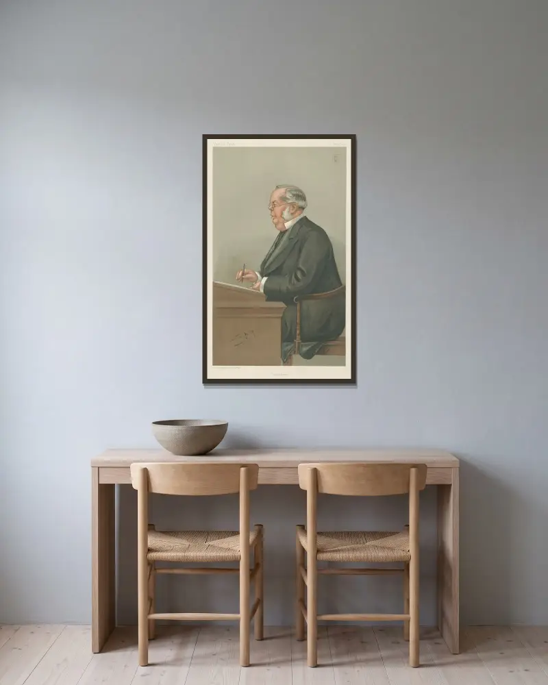 Läkare och forskare. ”Ortodoxi”. Sir William Broadbent. 30 oktober 1902 av Leslie Matthew Ward inramad på en vägg