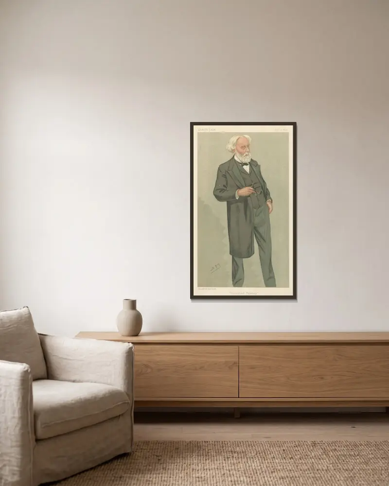Ärzte und Wissenschaftler. ‚Philosophische Pathologie‘. Dr. Samuel Wilks. 1. Oktober 1892 von Leslie Matthew Ward gerahmt an einer Wand