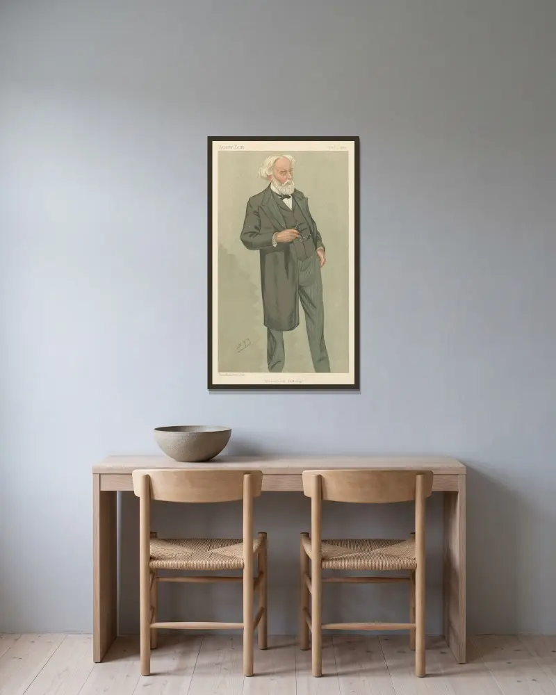 Ärzte und Wissenschaftler. ‚Philosophische Pathologie‘. Dr. Samuel Wilks. 1. Oktober 1892 von Leslie Matthew Ward gerahmt an einer Wand