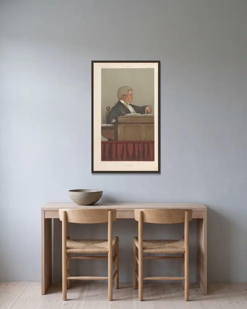 Legal; ‚Steady-going‘, Matthew Ingle Joyce, 23. Januar 1902 von Leslie Matthew Ward gerahmt an einer Wand