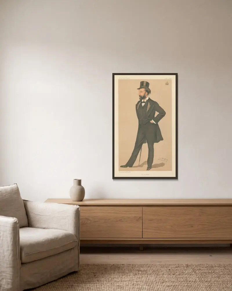 Politiker – „A Late Whip“. Lord Tweedmouth. 12. Juli 1894 von Leslie Matthew Ward gerahmt an einer Wand
