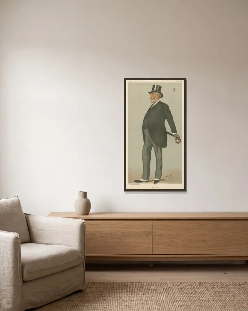 Politiker – „Mid Sussex“. Sir Henry Fletcher. 27. Oktober 1898 von Leslie Matthew Ward gerahmt an einer Wand