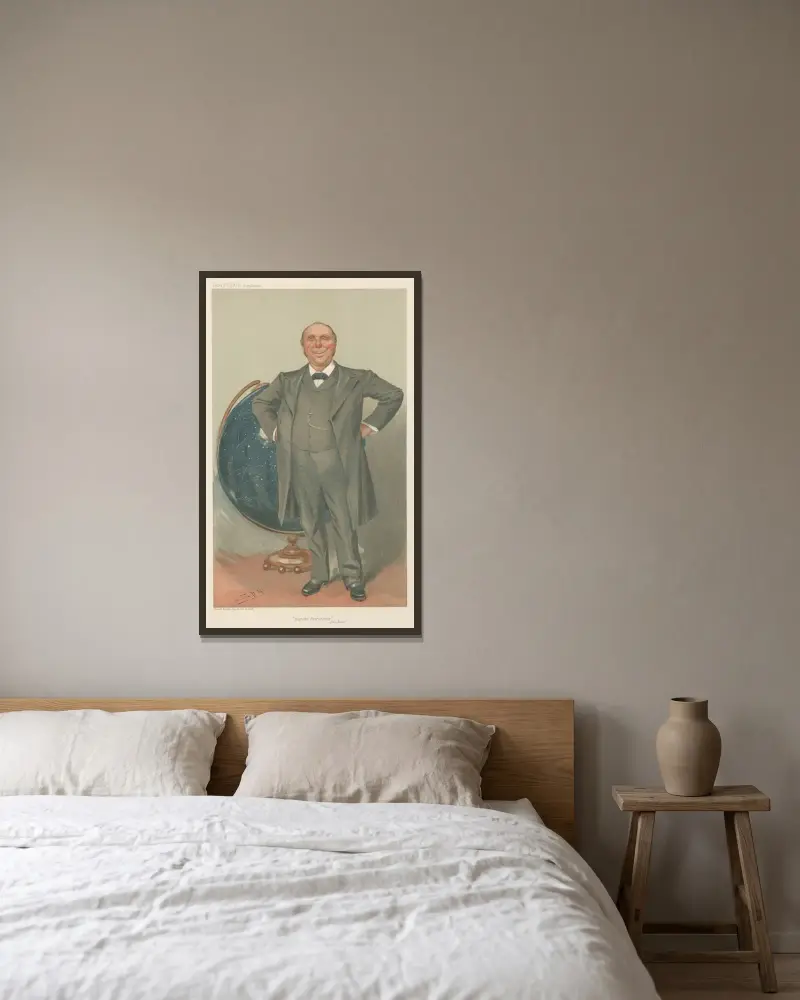 Teachers and Headmasters; ‘Popular Astronomy’, Sir Robert Ball av Leslie Matthew Ward inramad på en vägg