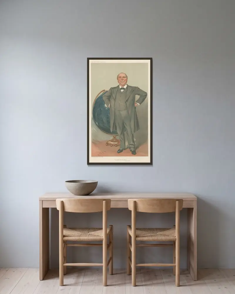 Teachers and Headmasters; ‘Popular Astronomy’, Sir Robert Ball av Leslie Matthew Ward inramad på en vägg