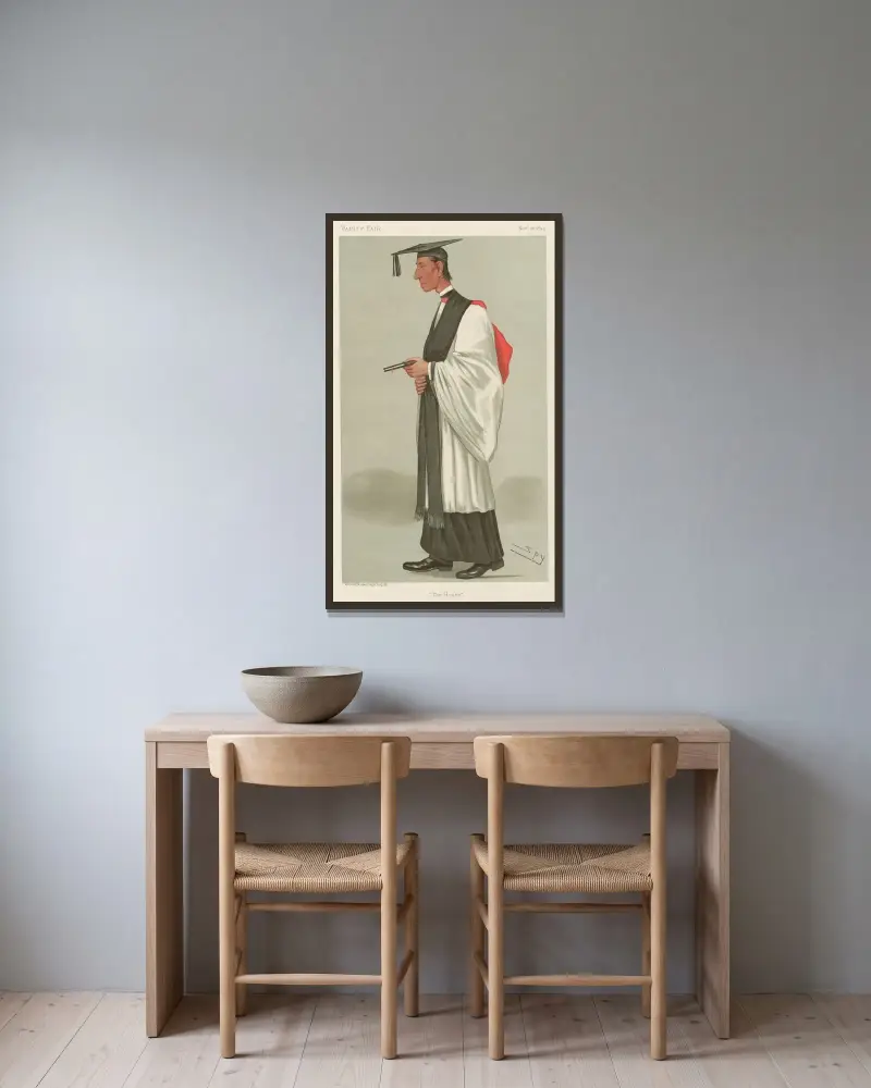 Lärare och rektorer; ”The House”, pastor Francis Paget, 22 november 1894 av Leslie Matthew Ward inramad på en vägg