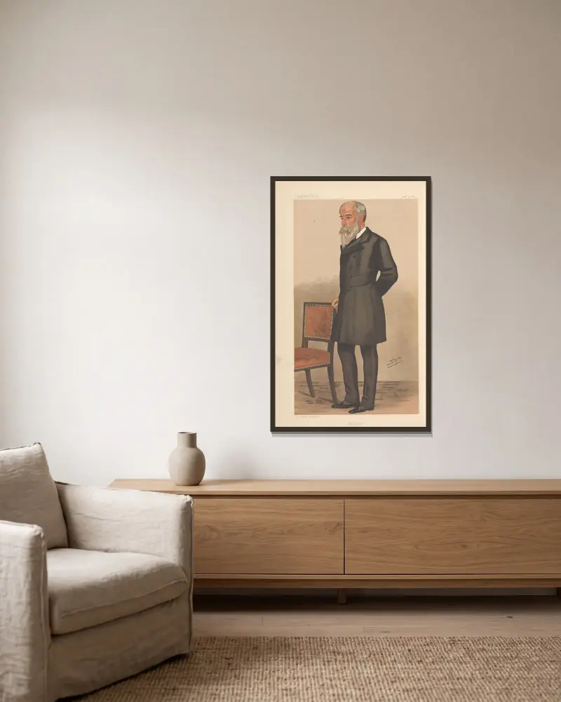 Vanity Fair, Businessmen and Empire Builders. ‘Bullion’. Mr. Stewart Pixley, J.P.D.L. – 25 January 1890 av Leslie Matthew Ward inramad på en vägg