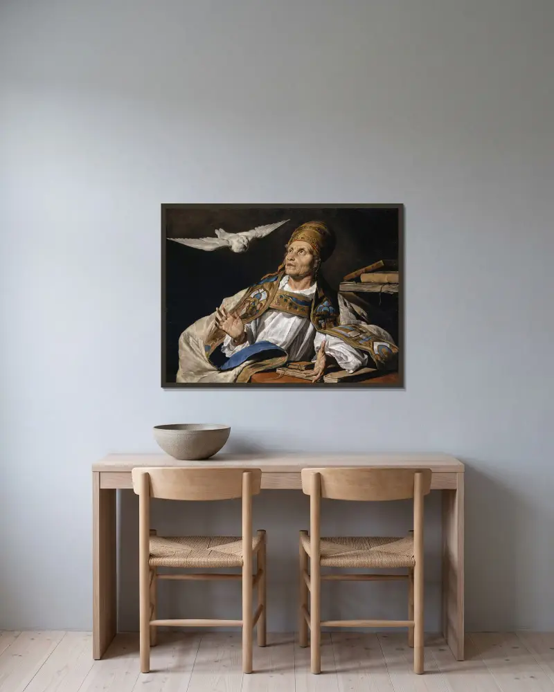 Svatý Řehoř, Matthias Stom v rámu na stěně