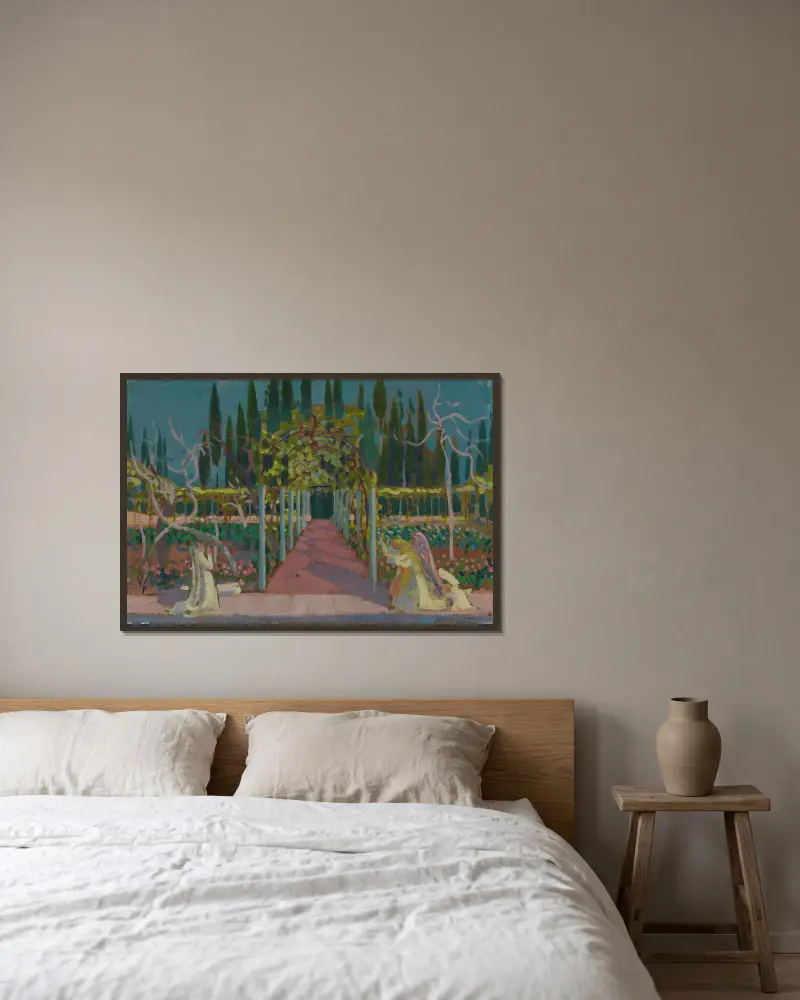 Zwiastowanie, Maurice Denis w ramie na ścianie
