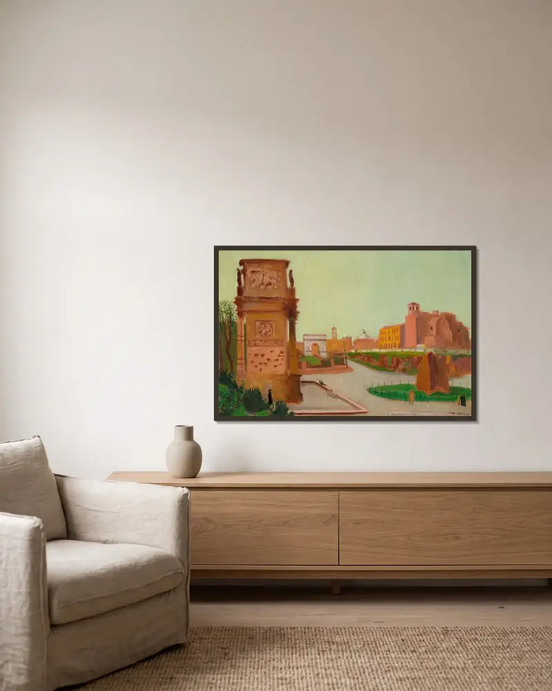 Forum, Konstantinbågen av Maurice Denis inramad på en vägg