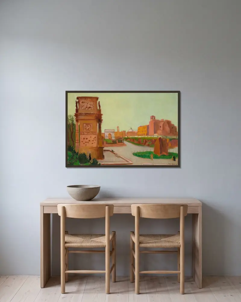 Forum, Konstantinbågen av Maurice Denis inramad på en vägg