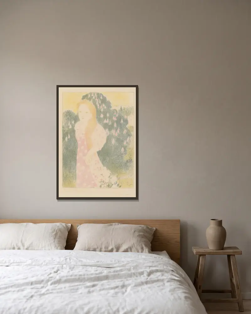 Les crépuscules ont une douceur d’ancienne peinture av Maurice Denis inramad på en vägg